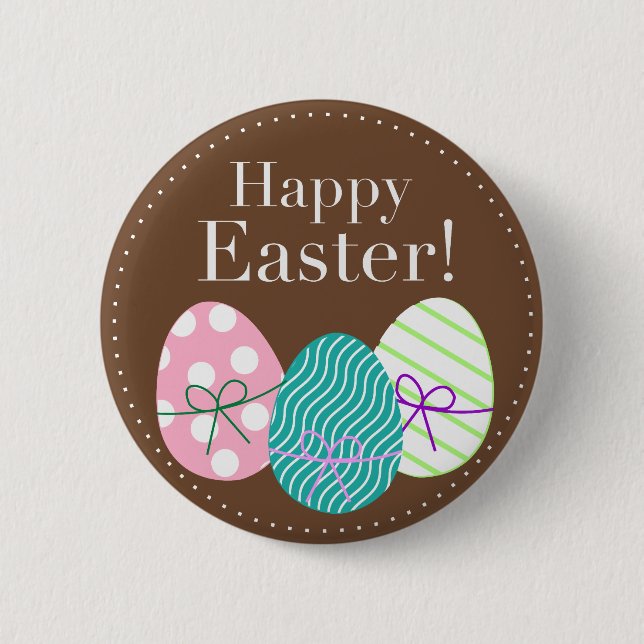 Happy Easter Pinback Button (Front)