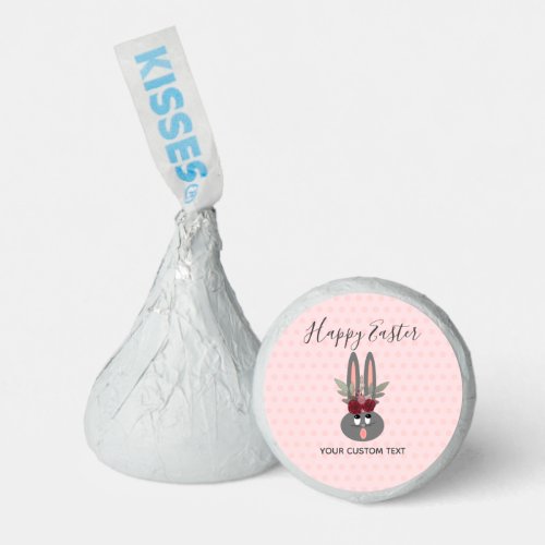 Happy Easter Pink Bunny Party Personalized Hersheys Kisses