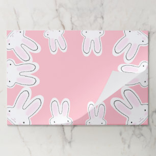 Happy Easter pink cute bunnies funny placemats