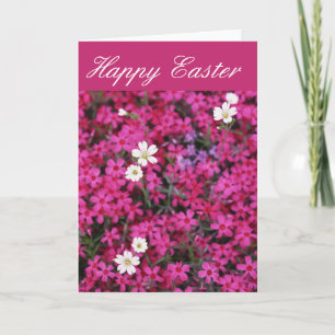 Happy Easter Pink Floral Card