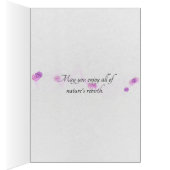 Happy Easter-pink gingham with flowers Cards (Inside (Right))