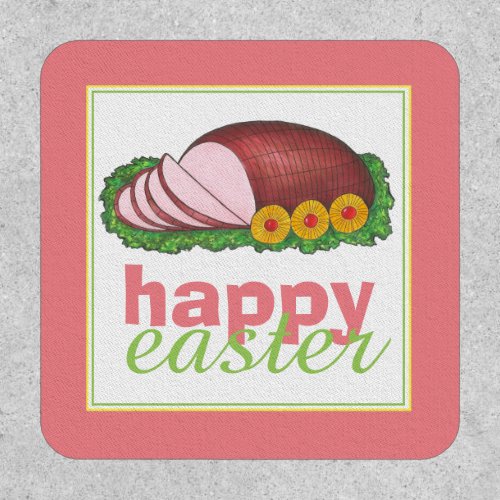 Happy Easter Pink Glazed Sliced Ham Platter Patch