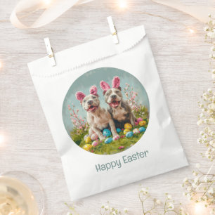 Happy Easter Pit Bull Dogs Favor Bag