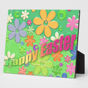 happy easter plaque