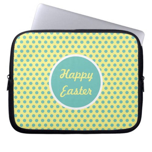 Happy Easter Polka Dot Tablet Case Pastel Yellow