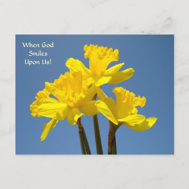 Happy Easter! Post Cards When God Smiles Upon Us (Front)