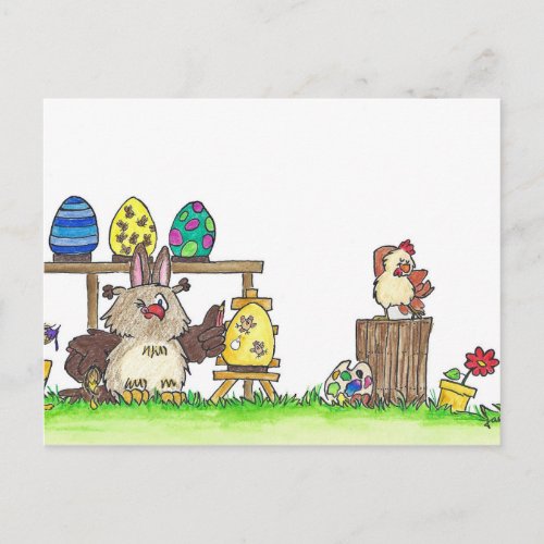 HAPPY EASTER postcard by Nicole Janes