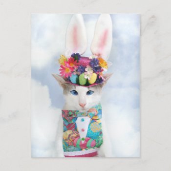 Happy Easter Postcard By Skeezix The Cat by knichols1109 at Zazzle
