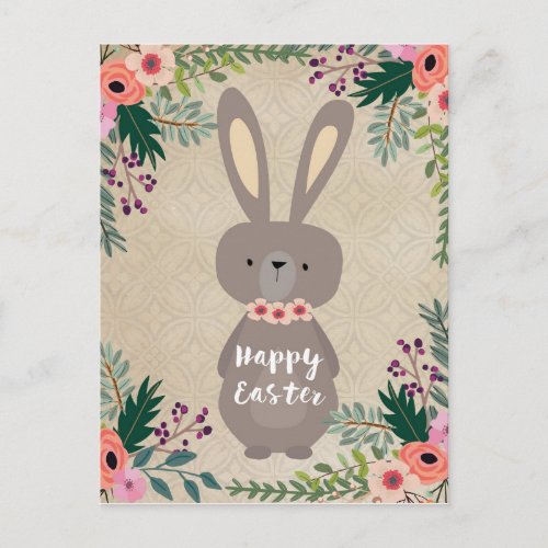 Happy Easter postcard easter bunny personalized