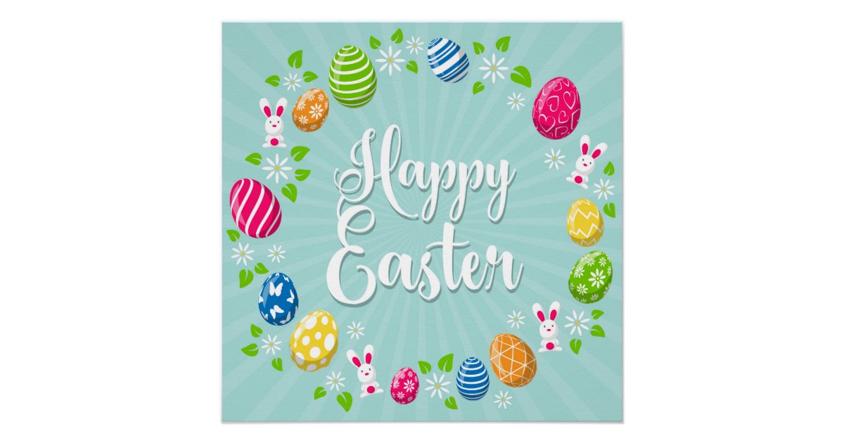 Happy easter poster | Zazzle