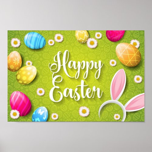 Happy easter poster