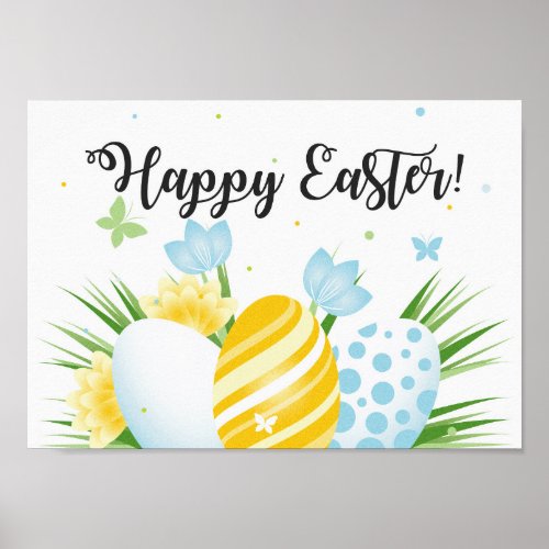 Happy Easter poster _ easter eggs poster