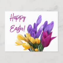 Happy Easter pretty floral colorful spring flower