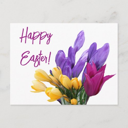 Happy Easter pretty floral colorful spring flower