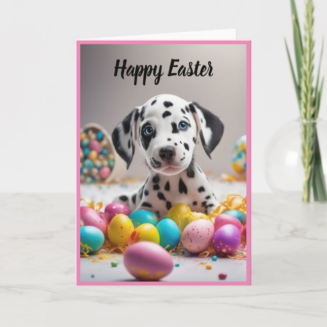 Happy Easter Puppy Holiday Card (Front)