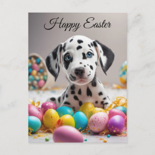 Happy Easter puppy Holiday Postcard