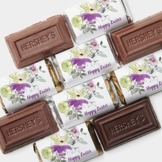 Happy Easter Purple and Cream floral  Hershey's Miniatures (Assorted)