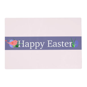 Happy Easter Purple Banner Placemat