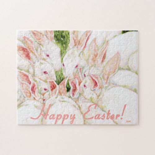 Happy Easter Puzzle _ White Rabbits