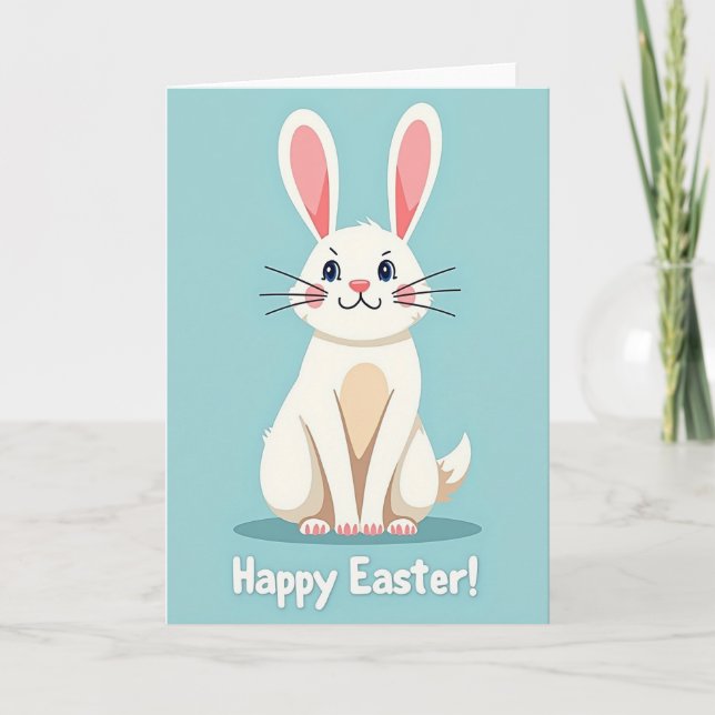 Happy Easter Rabbit Card (Front)