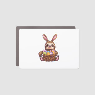 Happy Easter Rabbit Easter Eggs Basket Sloth Easte Car Magnet