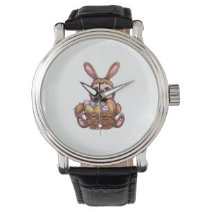 Happy Easter Rabbit Easter Eggs Basket Sloth Easte Watch
