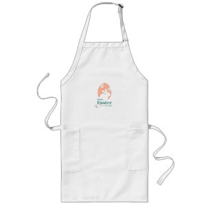 Happy Easter – Rabbit & Egg Floral Design Long Apron