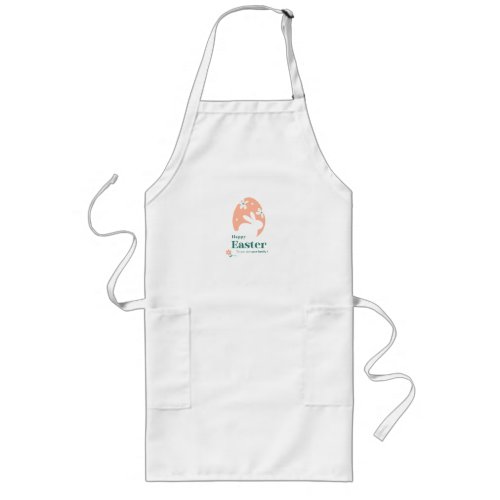 Happy Easter – Rabbit & Egg Floral Design Long Apron