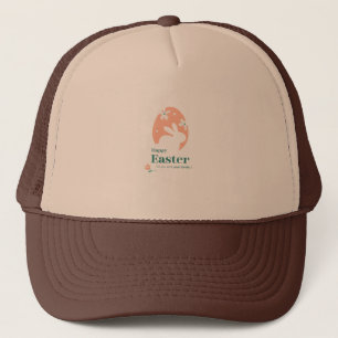 Happy Easter – Rabbit & Egg Floral Design Trucker Hat