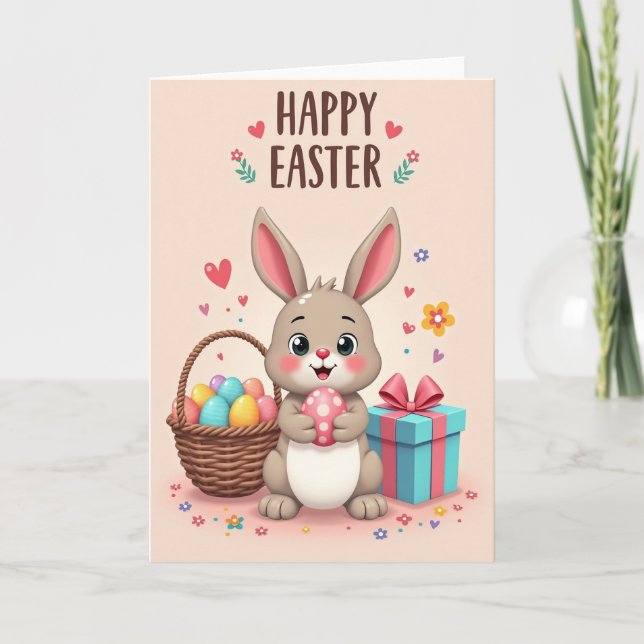 Happy Easter Rabbit Gift Card (Front)