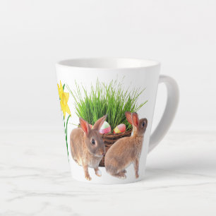 Happy Easter Rabbit Holiday Seasonal  Latte Mug