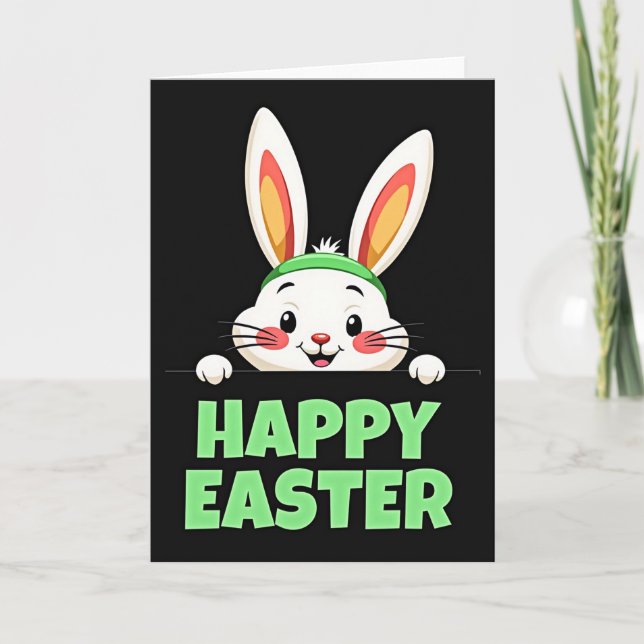 Happy Easter Rabbit Look Card (Front)