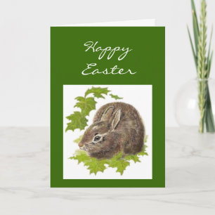 Happy Easter Rabbit Relax Renew Like Nature Does Holiday Card