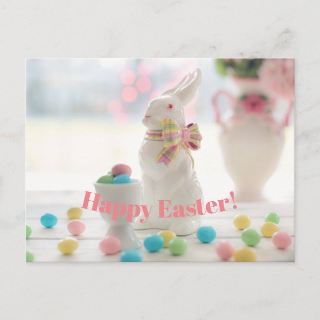 happy easter rabbit spring postcrossing postcard (Front)