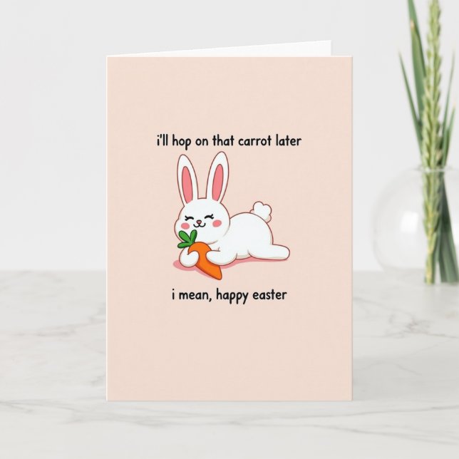 Happy Easter Rabbit Treat Card (Front)
