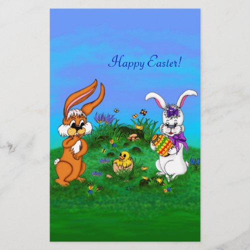 Happy Easter Rabbit with Bunny and Chick Flyer