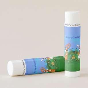 Happy Easter! Rabbit with Bunny and Chick Lip Balm