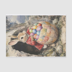 Happy Easter Rabbit with Colorful Eggs Tissue Paper