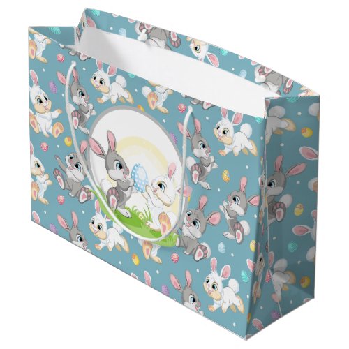 Happy Easter Rabbits Large Gift Bag