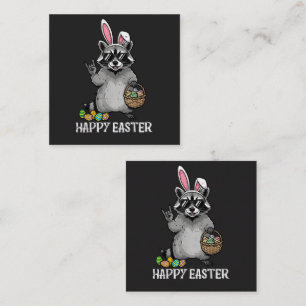 Happy Easter Raccoon Bunny Enclosure Card
