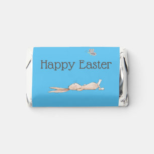 Happy Easter Relaxed Rabbit Butterfly Hershey's Miniatures