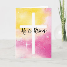 Happy Easter, Religious - He is Risen Holiday Card