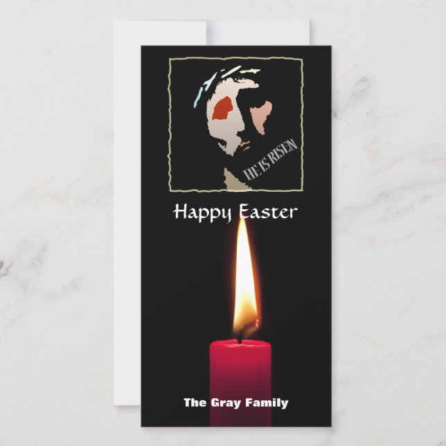 Happy Easter Religious Jesus Bible Verse Quote Holiday Card (Front)