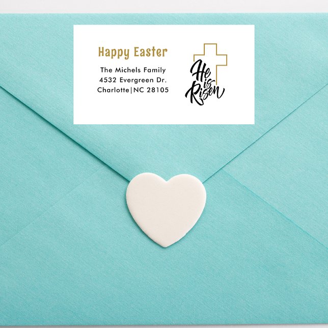Happy Easter Religious Return Address Label (Creator Uploaded)