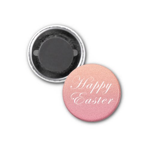 Happy Easter Rose Gold Pink Sparkle Glitter Style Magnet