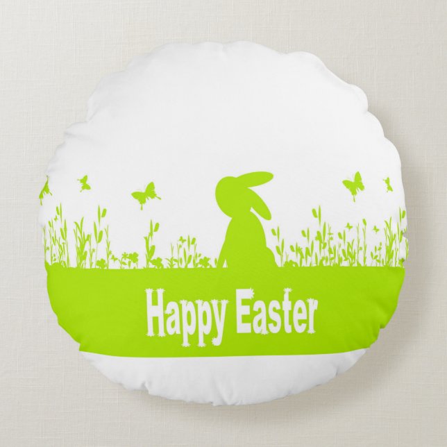 Happy Easter   Round Pillow (Front)
