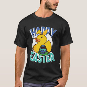 Happy Easter Rubber Duck Bunny Ears Easter Eggs cu T-Shirt