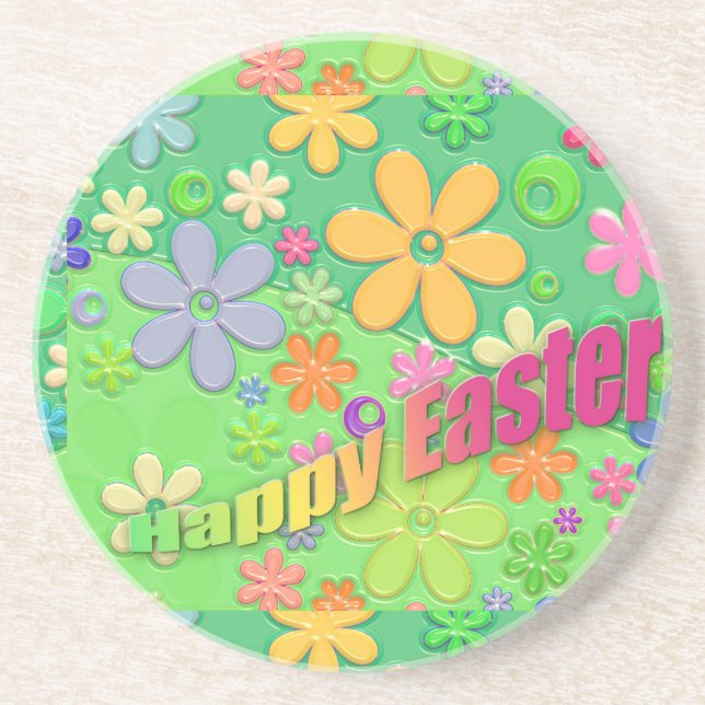 happy easter sandstone coaster (Front)