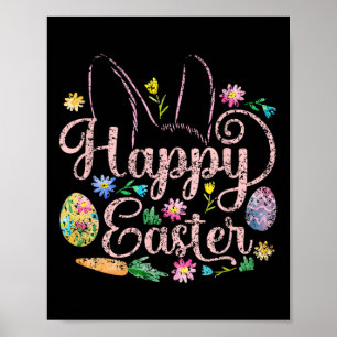 Happy Easter Sayings Egg Bunny 5 Poster