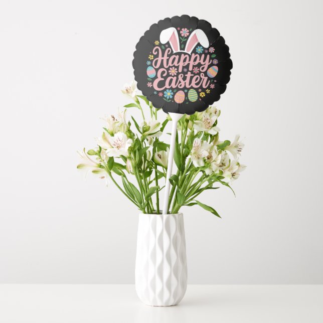 Happy Easter Sayings Egg Bunny Balloon (Vase)